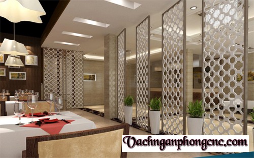 vách ngăn nhà hàng