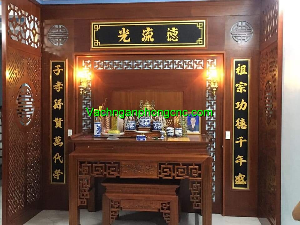 vách cnc phòng thờ