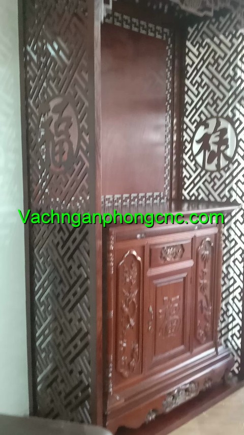 vách cnc phòng thờ