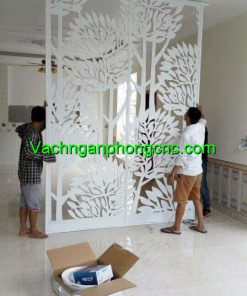 vách gỗ phòng khách